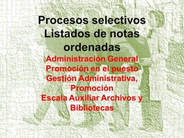 Listados de notas ordenadas, publicados el 29 de noviembre Listados de notas ordenadas, publicados el 29 de noviembre