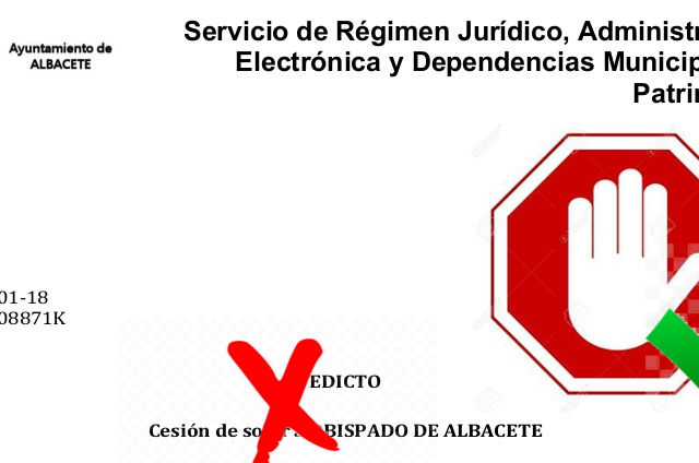 Archivado el expediente para la cesión de una parcela municipal al Obispado, tras las alegaciones presentadas por Intersindical-CLM (STE-STAS), y otras entidades y colectivos Archivado el expediente para la cesión de una parcela municipal al Obispado, tras las alegaciones presentadas por Intersindical-CLM (STE-STAS), y otras entidades y colectivos