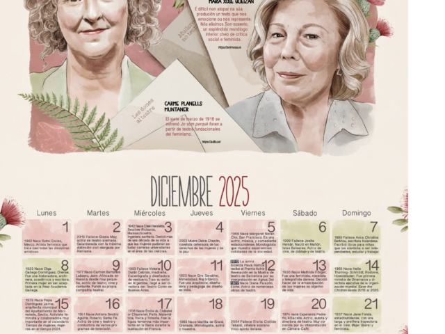 🟣 CALENDARIO MUJER 2025 | Diciembre. Mujeres en el Teatro, EN OTRAS LENGUAS