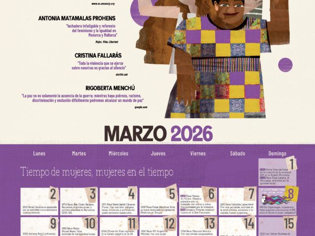 🟣 CALENDARIO MUJER 2026 | Marzo. Activistas, DDHH y violencias contra las mujeres